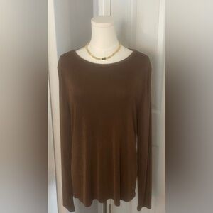 Cyrus Chocolate Brown Women's Crew Neck Sweater